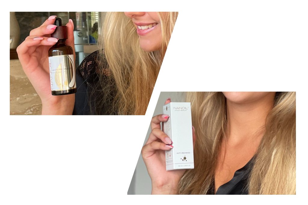 κορυφαίο σέρουμ προσώπου κατά των κοκκινίλων Nanoil
